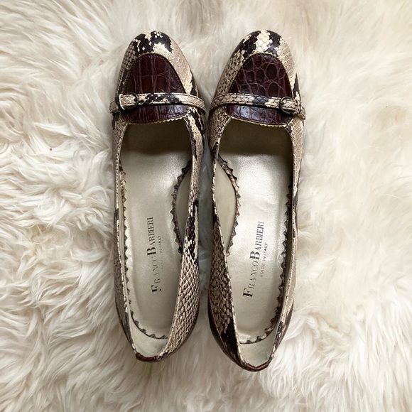 Flawless leather sole snakeskin Franco Barbieri pumps - Picture 2 of 7